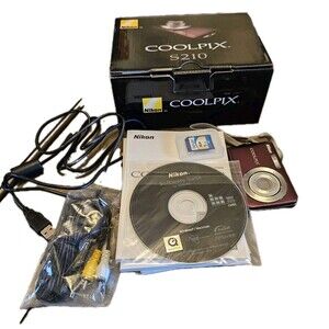 Nikon Coolpix S210 Digital Camera 8.0 MP Plum 3X Zoom VR LCD Point And Shoot